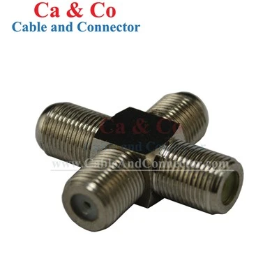 Adaptador tipo F con cuatro conectores hembra